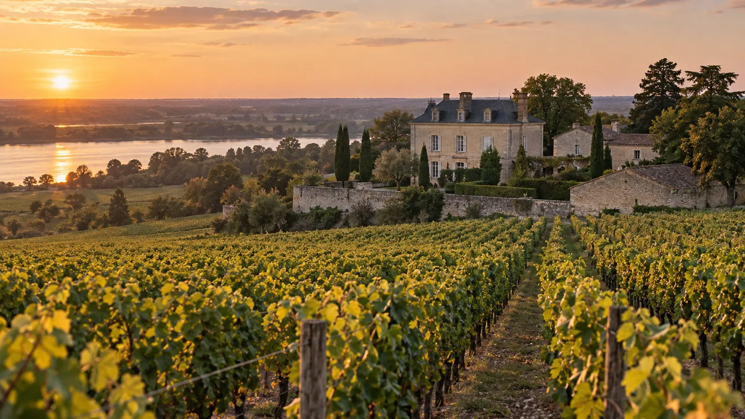 Vignobles et paysage de Gironde autour de Bordeaux