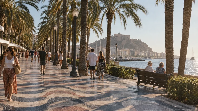 Alicante : le centre, le château, sans liste noire