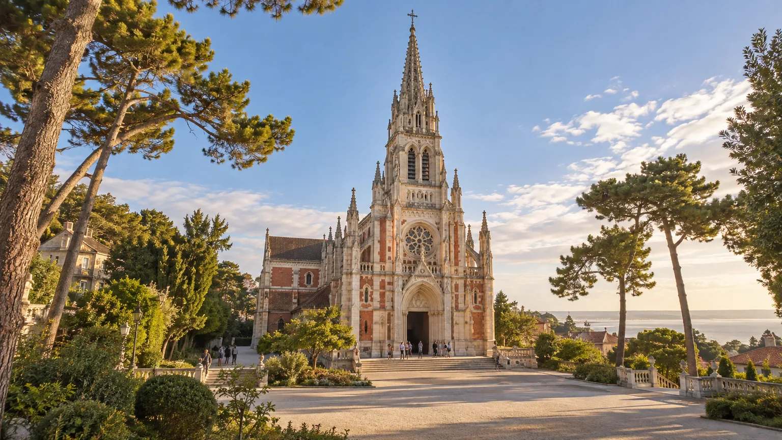 Basilique Notre-Dame d’Arcachon vue depuis son parvis