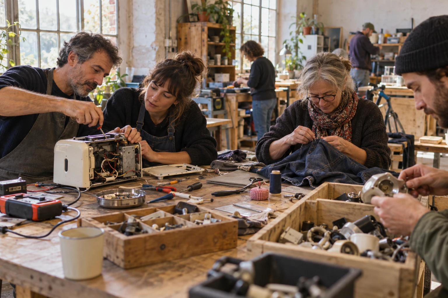 Atelier collectif de réparation et de réemploi dans le Sud-Ouest