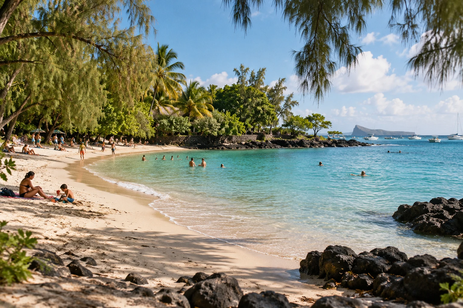 Plage de La Cuvette à Grand Baie
