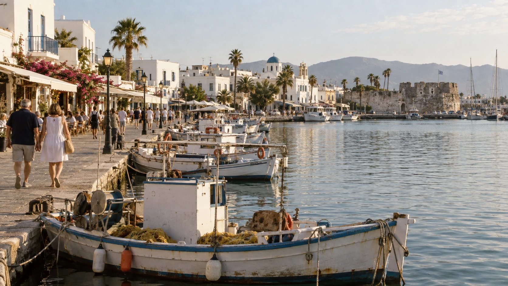 Kos en 5 arrêts : ville, Asklépiéion, plages, villages, Nissiros