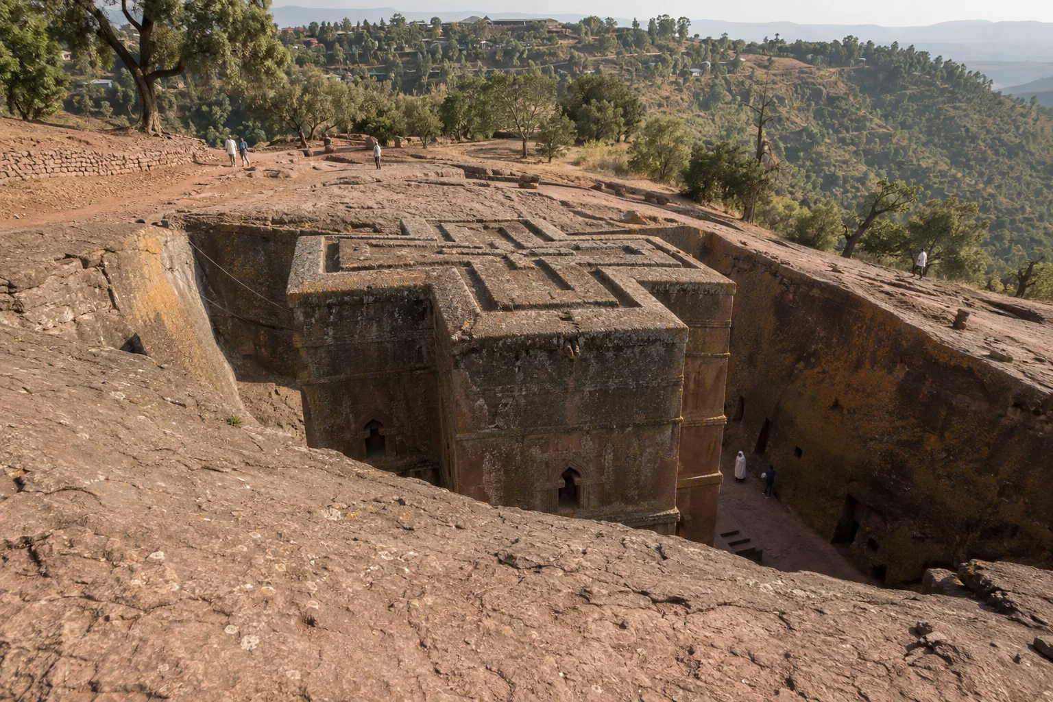 Église monolithique Bete Giyorgis à Lalibela en Éthiopie