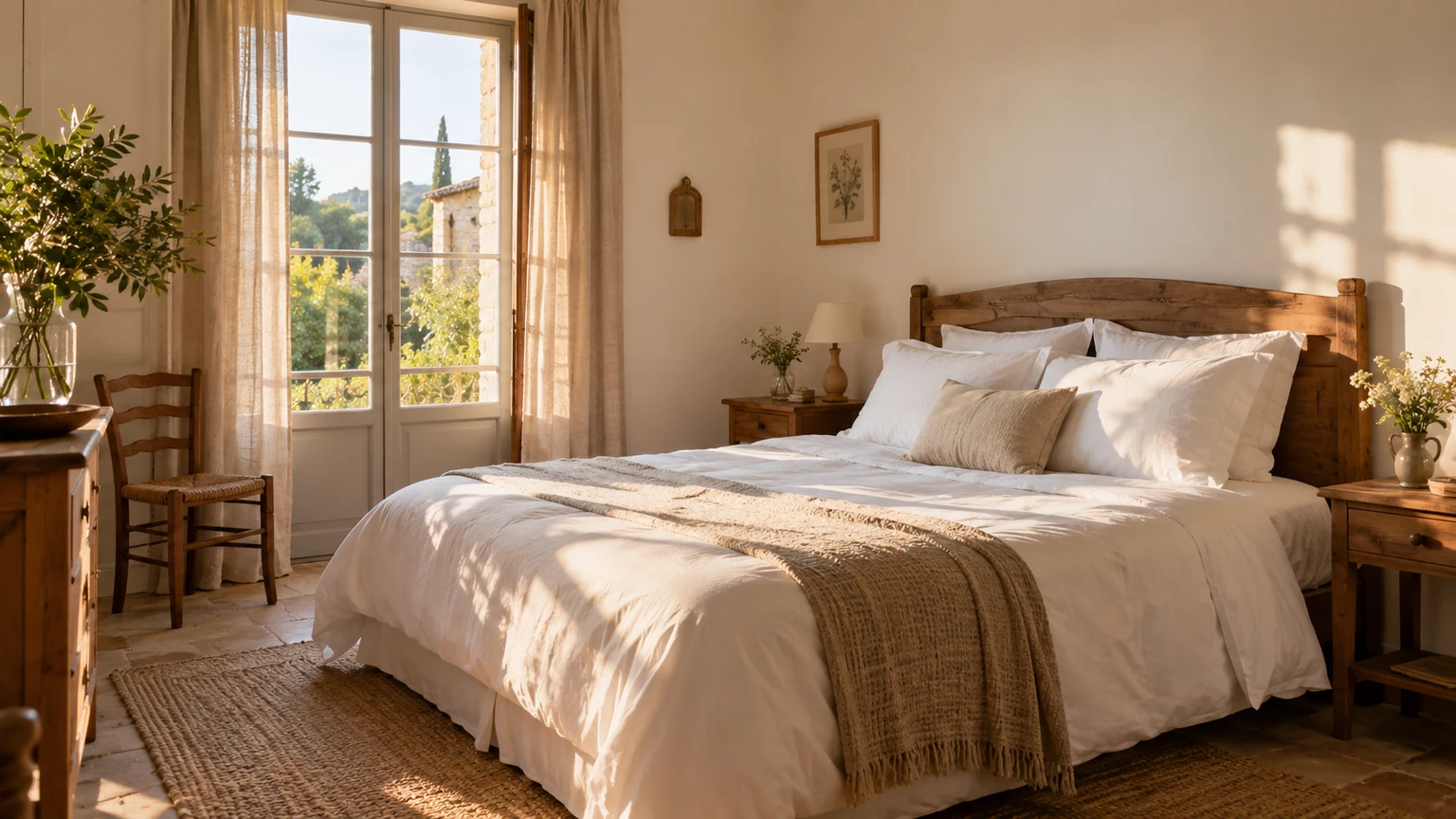 Chambre d’hôtes préparée pour accueillir des voyageurs