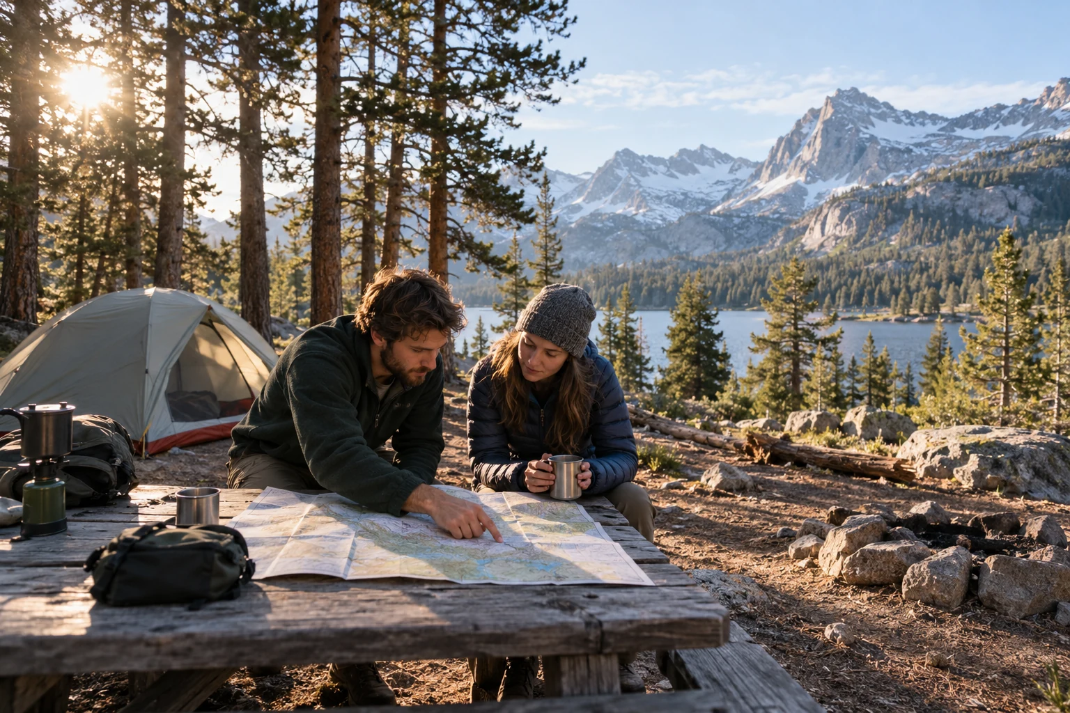Étape de camping pendant un road trip aux États-Unis Campement autorisé dans un parc national américain