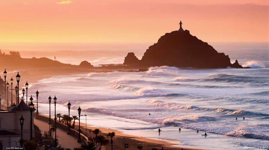 Découvrez les webcams à Biarritz : vue imprenable sur le rocher de la Vierge