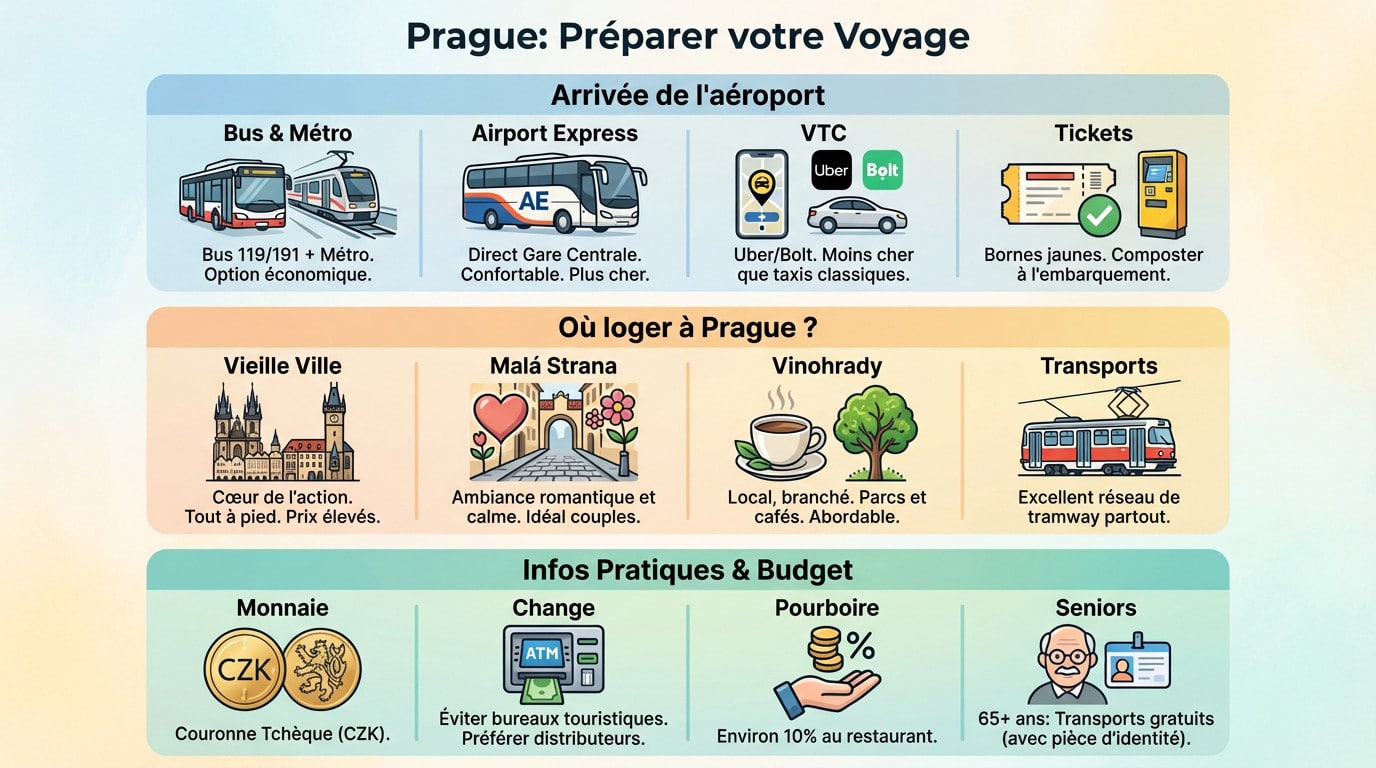 Conseils pratiques pour préparer son voyage à Prague